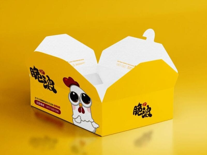 Một số loại hộp giấy đựng gà rán