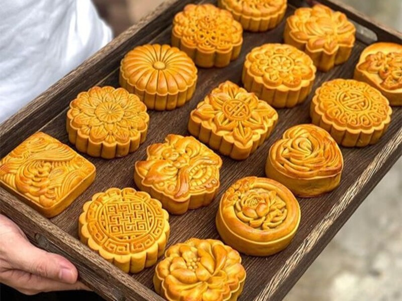 Cách làm bánh trung thu nhân sầu riêng - bánh nướng