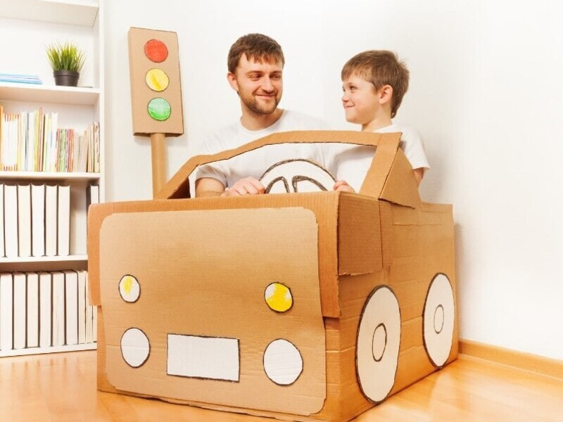 Hướng dẫn làm ô tô từ thùng carton chi tiết
