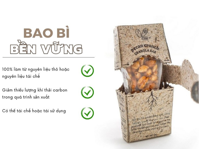 Bao bì bền vững có thể dùng nhiều lần hoặc cho nhiều mục đích khác nhau