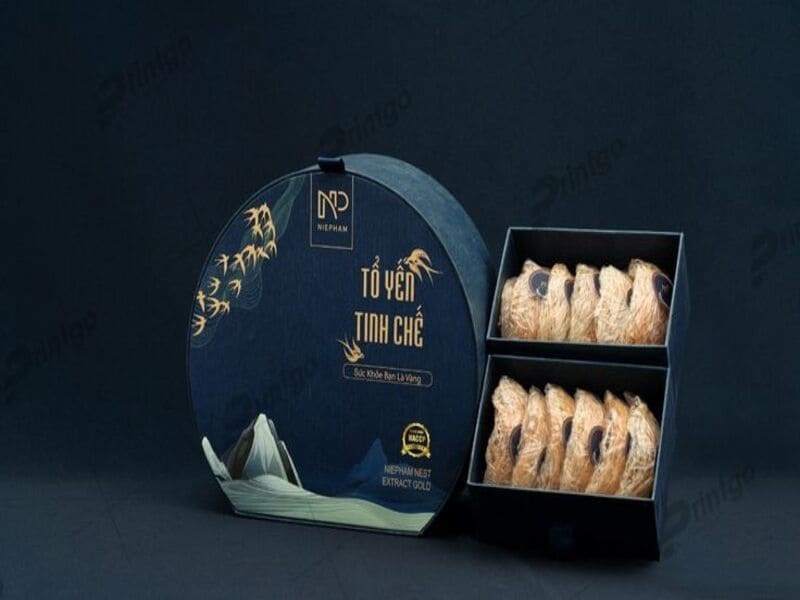 Các Mẫu Hộp Yến Sào Cao Cấp 18 Hộp yến sào dạng hình tròn