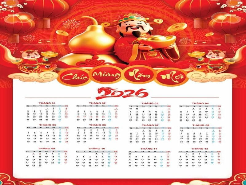 Thông tin kỹ thuật về File Vector Lịch 2026