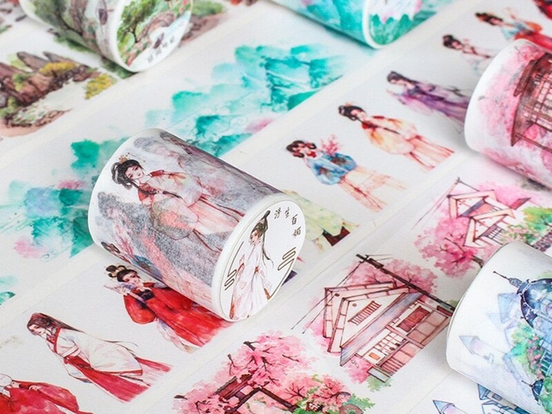 Băng dính họa tiết là gì? Tìm hiểu và phân loại băng dính họa tiết hiện nay 9 Washi Tape