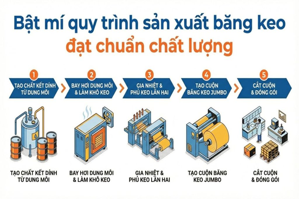 Bật mí quy trình sản xuất băng keo đạt chuẩn chất lượng